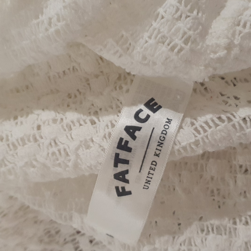 Fatface Size 12 White Top 100% Cotton - Picture 6 of 7